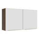 Ver imagem 1 de Armário Aéreo Madesa Lux 120 cm 2 Portas Rustic/Branco Veludo
