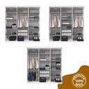 Ver imagem 5 de Guarda Roupa Casal 6 Portas Lugano MDF Branco/Ártico