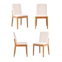 Ver imagem 1 de Kit 4 Cadeiras Sala de Jantar Pequi CabeCasa MadeiraOriginals Bege/Castanho