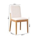 Ver imagem 3 de Kit 4 Cadeiras Sala de Jantar Pequi CabeCasa MadeiraOriginals Bege/Castanho