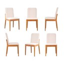 Ver imagem 2 de Kit 6 Cadeiras Sala de Jantar Pequi CabeCasa MadeiraOriginals Bege/Castanho