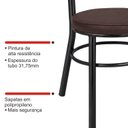 Ver imagem 7 de Conjunto 4 Cadeiras para Sala de Jantar Debrum Pintada Preto/Marrom