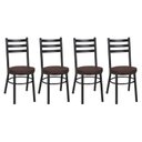 Ver imagem 1 de Conjunto 4 Cadeiras para Sala de Jantar Debrum Pintada Preto/Marrom