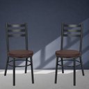 Ver imagem 5 de Conjunto 4 Cadeiras para Sala de Jantar Debrum Pintada Preto/Marrom