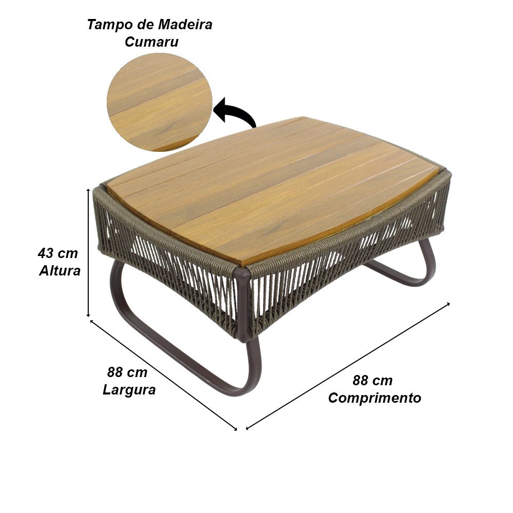 Conjunto Poltronas, Namoradeira e Mesa Milão Trama Original - 7