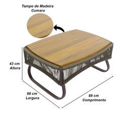 Conjunto Poltronas, Namoradeira e Mesa Milão Trama Original - 7