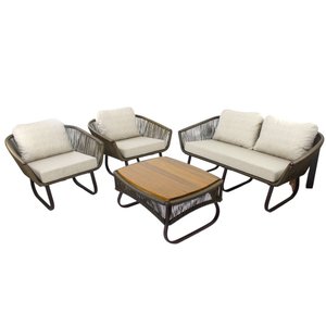Conjunto Poltronas, Namoradeira e Mesa Milão Trama Original