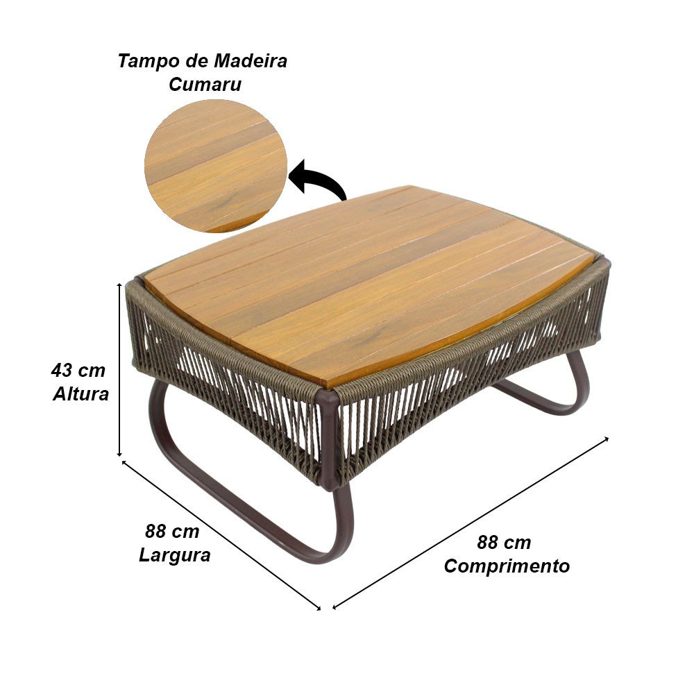 Conjunto Poltronas, Namoradeira e Mesa Milão Trama Original - 4