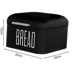 Porta Pão Manhattan em Aço Galvanizado Preto 20cm - 2