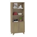 Ver imagem 6 de Kit 2 Estantes Multiuso para Livros e Decoração Palinha 140cm Bege