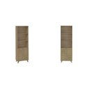 Ver imagem 2 de Kit 2 Estantes Multiuso para Livros e Decoração Palinha 140cm Bege