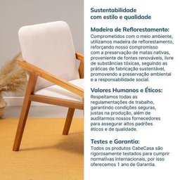Kit 4 Cadeiras Sala de Jantar Pequi com Braço Cabecasa Madeiramadeira - 7