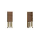 Ver imagem 2 de Kit 2 Estantes Multiuso para Livros e Decoração Palinha 140cm