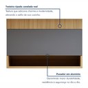 Ver imagem 6 de Armário Aéreo 1 Porta Basculante e Nicho 120cm 100% MDF Realeza Premium Cinza/Carvalho/Titânio