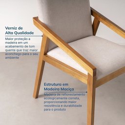 Kit 6 Cadeiras Sala de Jantar Pequi com Braço Cabecasa Madeiramadeira - 5