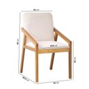 Ver imagem 3 de Kit 6 Cadeiras Sala de Jantar Pequi com Braço CabeCasa MadeiraOriginals Bege/Castanho