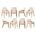 Ver imagem 1 de Kit 8 Cadeiras Sala de Jantar Pequi com Braço CabeCasa MadeiraOriginals Bege/Castanho