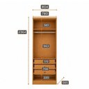 Ver imagem 4 de Guarda-Roupa Modulado de Canto Oblíquo 5 Portas e Cantoneira 100% MDF Cairo