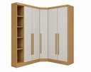 Ver imagem 1 de Guarda-Roupa Modulado de Canto Oblíquo 5 Portas e Cantoneira 100% MDF Cairo