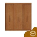 Ver imagem 3 de Guarda Roupa Casal 6 Portas Lugano MDF Marrom/Carvalho Vermont