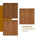 Ver imagem 7 de Guarda Roupa Casal 6 Portas Lugano MDF Marrom/Carvalho Vermont