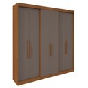 Ver imagem 2 de Guarda Roupa Casal 6 Portas Lugano MDF Marrom/Carvalho Vermontt/Fendi