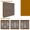 Ver mais imagens de Guarda Roupa Casal 6 Portas Lugano MDF Marrom/Carvalho Vermontt/Fendi