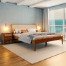 Cama Queen com Madeira Maciça Viena - 1