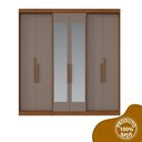 Ver imagem 3 de Guarda Roupa Casal 6 Portas Lugano MDF com Espelho Marrom/Carvalho Vermontt/Fendi