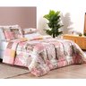 Edredom Super King 3 peças Dupla face Inverno Quente Bouti Estampado:Patchwork Rosa - 2