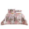 Edredom Super King 3 peças Dupla face Inverno Quente Bouti Estampado:Patchwork Rosa - 5