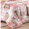 Edredom Super King 3 peças Dupla face Inverno Quente Bouti Estampado:Patchwork Rosa - 4