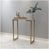 Escrivaninha Aparador Mesa Corredor 68cm X 30cm Pés Dourado Cor:off-white - 5