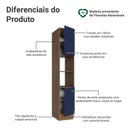 Ver imagem 3 de Paneleiro 40 Cm 2 Portas e 2 Nichos Rustic/azul Vik Madesa