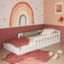 Ver imagem 1 de Cama de Chão Montessoriana de Solteiro Linha Encanto Branco