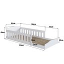 Ver imagem 3 de Cama de Chão Montessoriana de Solteiro Linha Encanto Branco