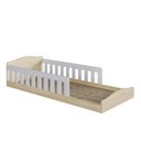 Ver imagem 2 de Cama de Chão Montessoriana de Solteiro Linha Encanto Branco/Carvalho