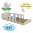 Ver imagem 5 de Cama de Chão Montessoriana de Solteiro Linha Encanto Branco/Carvalho