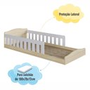 Ver imagem 4 de Cama de Chão Montessoriana de Solteiro Linha Encanto Branco/Carvalho