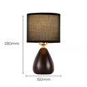 Ver imagem 3 de Abajur Nitrolux Fat-001p Metal Cupula Tecido E-27