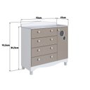 Ver imagem 3 de Cômoda Infantil 4 Gavetas e 1 Porta Linha Encanto