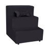 Escada Pet Almofadada 3 Degraus para Cães e Gatos: Veludo Preto - 1