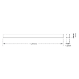 Luminária Sobrepor Taschibra Vetor Led Linear 35W Bivolt Preta 4000K Luz Neutra - 4