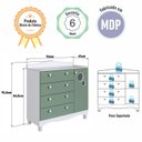 Ver imagem 4 de Cômoda Infantil 4 Gavetas e 1 Porta Linha Encanto