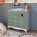 Ver imagem 1 de Cômoda Infantil 4 Gavetas e 1 Porta Linha Encanto