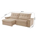 Ver imagem 6 de Sofá Lua Linho 02 Módulos 100 Cm B25cm Meu Sofá Online A226 Linho Bege