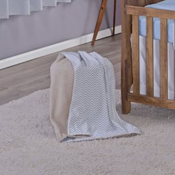 Enxoval de Bebe Kit de Berço Americano Cortina Algodão Menino Menina 8 Peças:chevron Cinza - 3