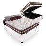 Cama Baú Viúva + Colchão de Molas Superlastic Classic Viúva - 128x188:branco - 1