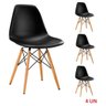 Kit 4 Cadeiras Eiffel Sala Jantar Cozinha Escritório Charles Eames Preta - 2