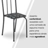 Conjunto de Mesa Tubular 100cm X 60cm Tampo em Granito com 4 Cadeiras - 8